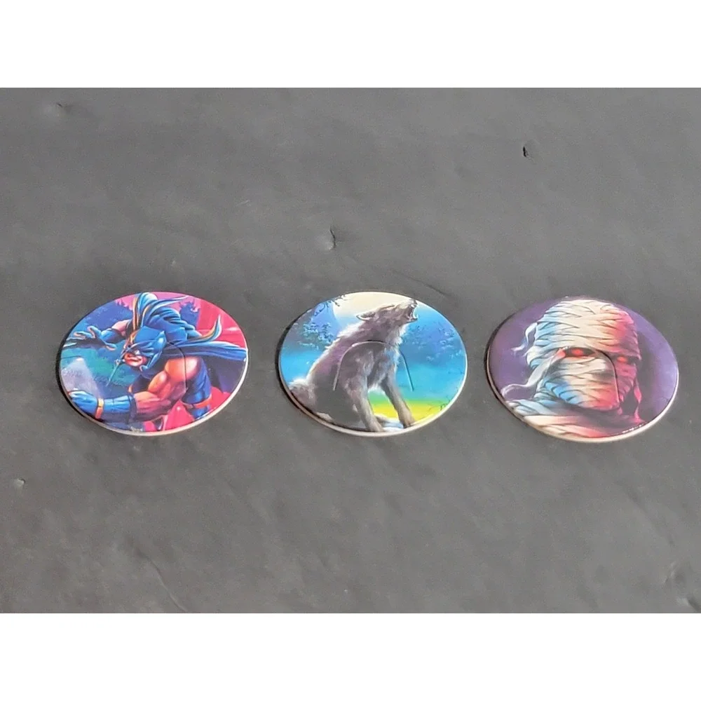 Vintage Goosbumps Books POGS Disks Lot Of 3 1990s Cap Game R L Stine